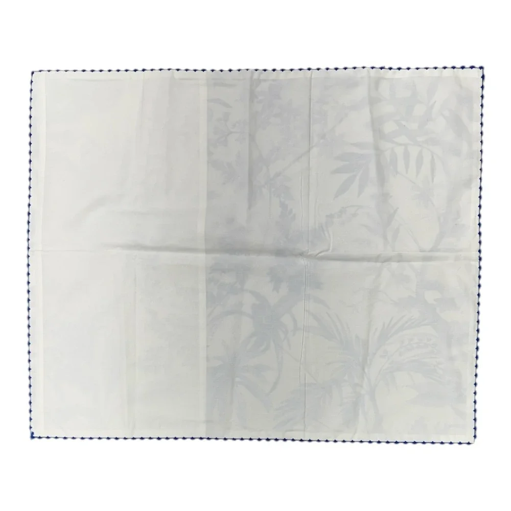 Le Jacquard Francais Jardin D'Eden Standard Pillowcase Blue Indigo 22x33 NWT
